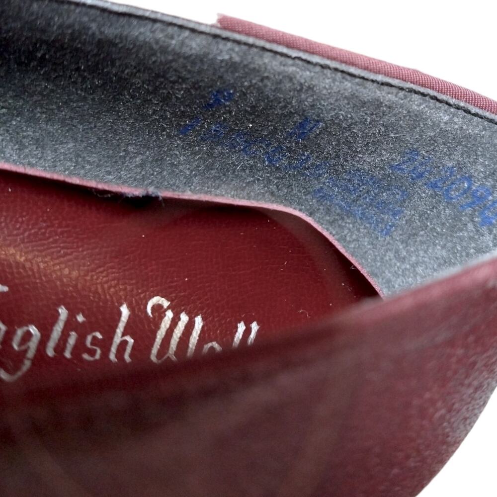 VTG 1985 English Walker Burgundy Leather Pumps 9N NOS 30s 40s Style Block Heel - Picture 5 of 7